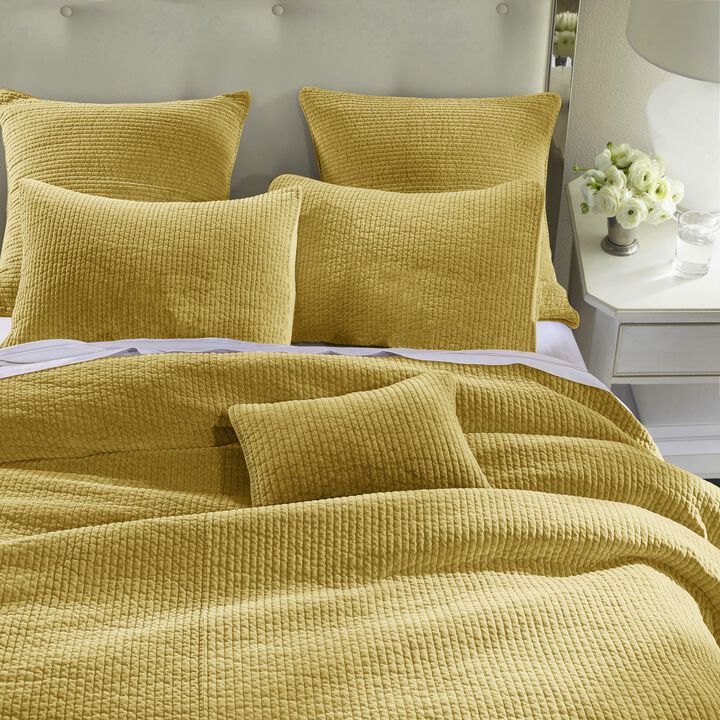 Stonewashed Tuscan Cotton Velvet King Quilt Set