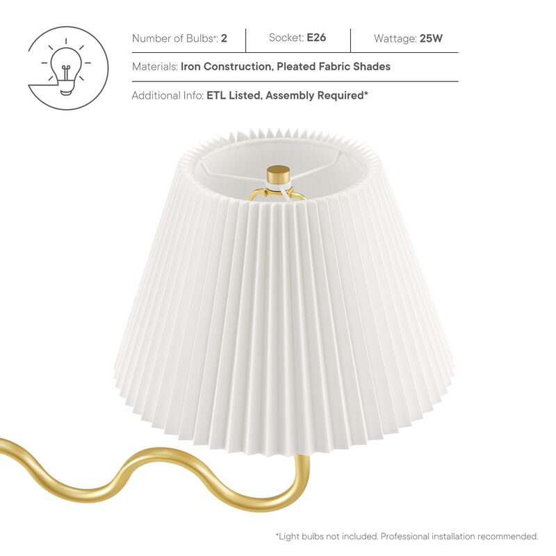 Wave Squiggle 2-Arm Pendant Light image number 3