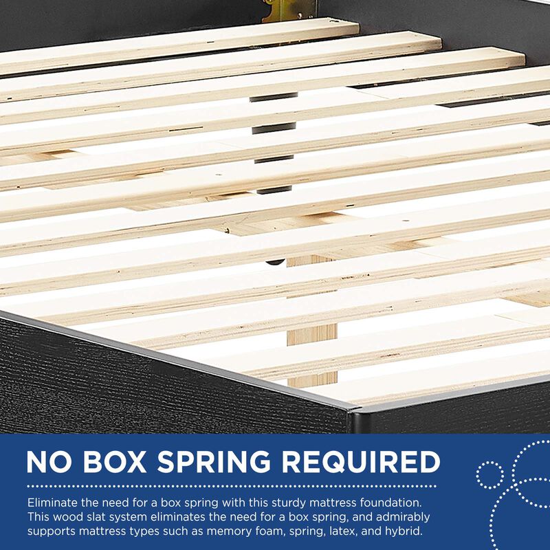 Modway - Sidney Cane and Wood Queen Platform Bed with Splayed Legs image number 6