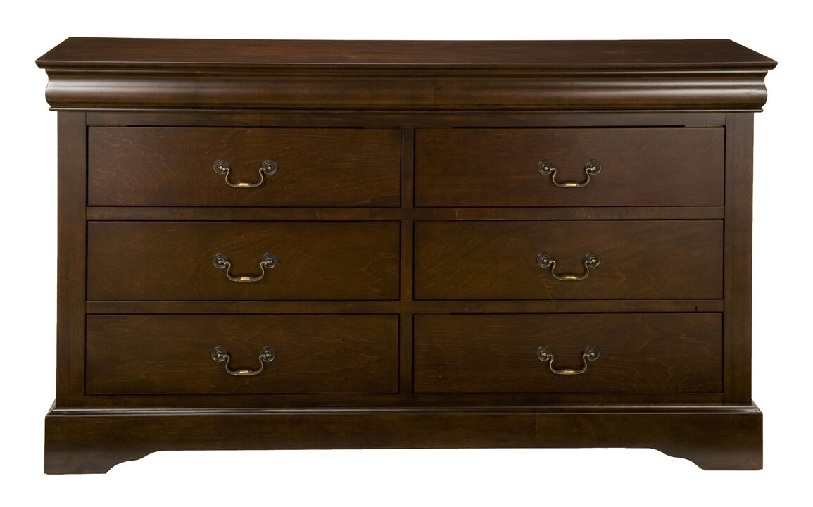 West Haven 6 Drawer Dresser, Cappuccino