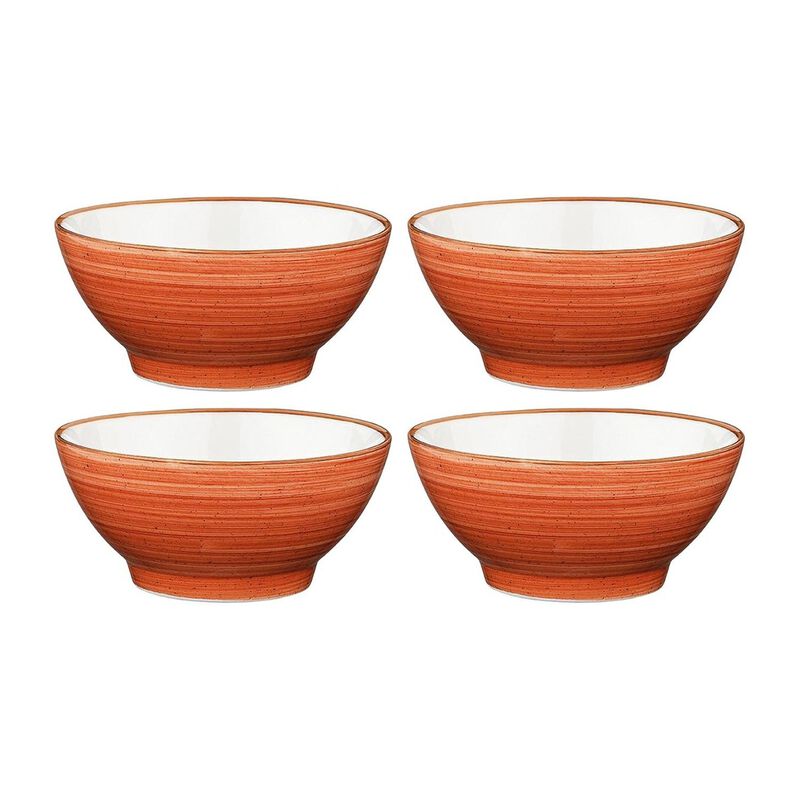 Terracota dia.4.75" h:2.25" 10 oz. Round Terracotta Porcelain Bowl (Set of 4)