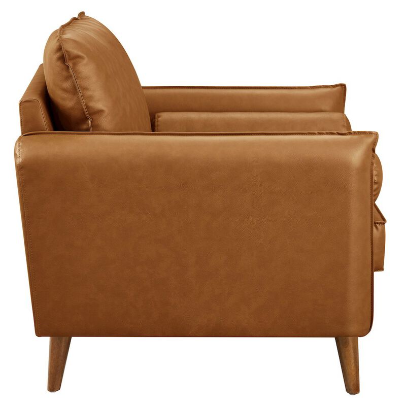 Revive Upholstered Vegan Leather Accent Armchair image number 3