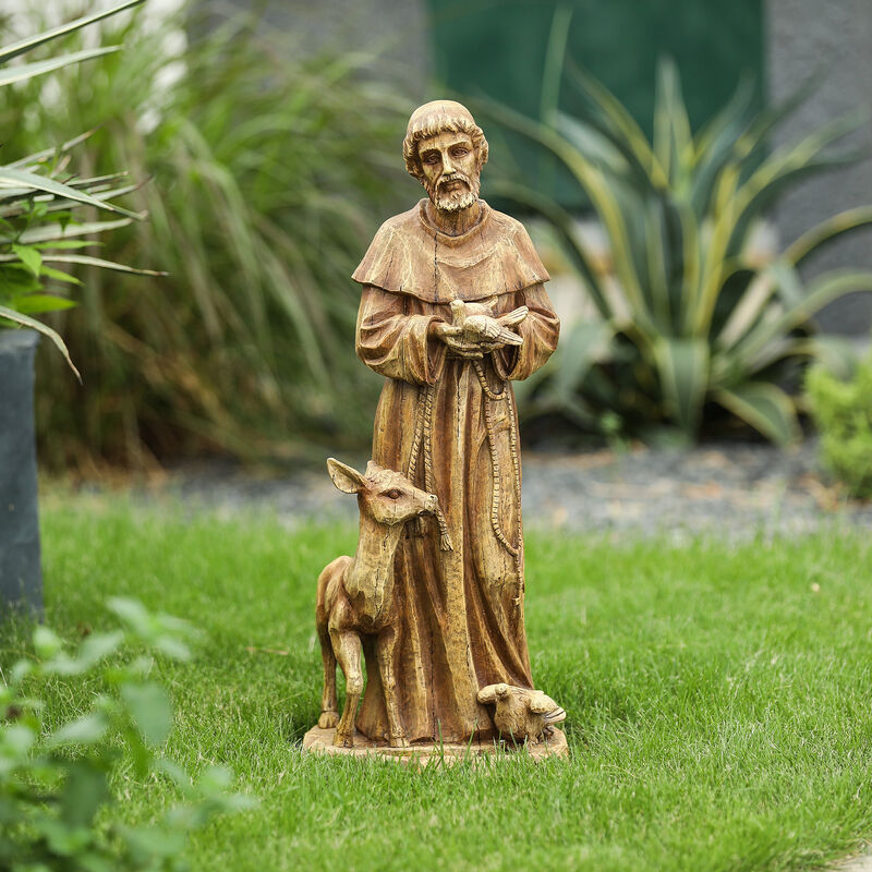 LuxenHome Saint Francis MgO Garden Figure