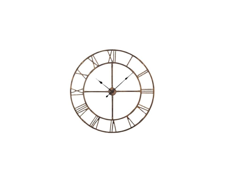 Assembly Farmhouse Metal Wall Clock 40 Inch Silent Non Ticking Living Room Decor