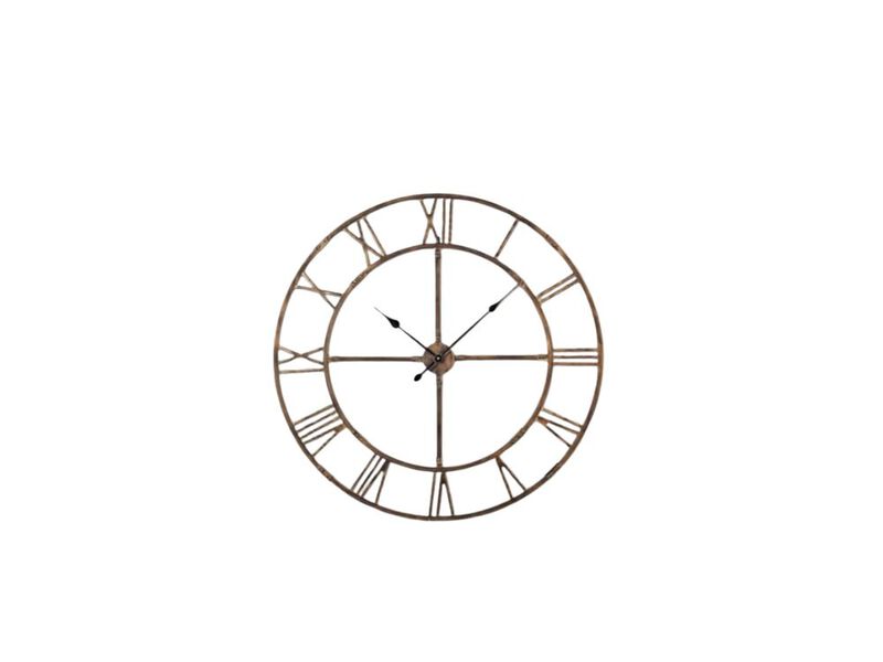 Assembly Farmhouse Metal Wall Clock 40 Inch Silent Non Ticking Living Room Decor image number 0