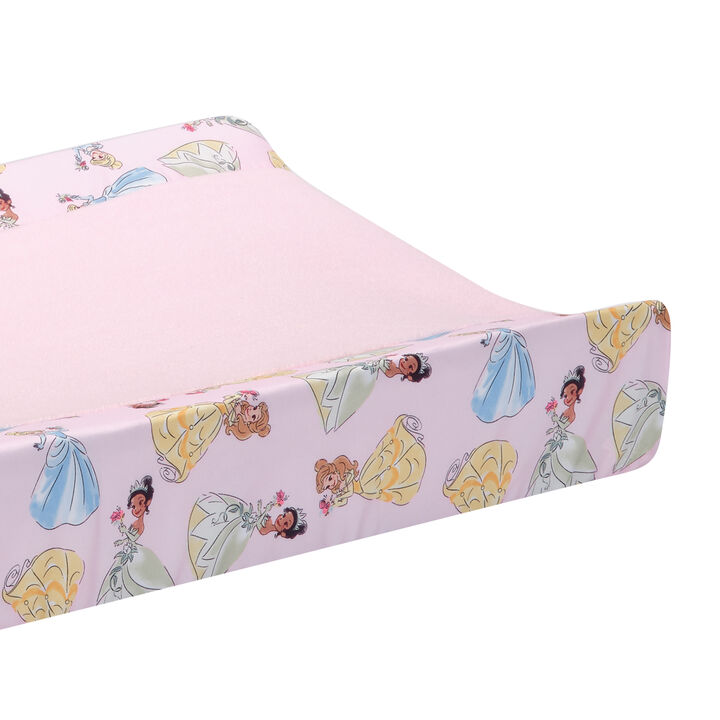 Lambs & Ivy Disney Princesses Changing Pad Cover - Cinderella, Belle & Tiana