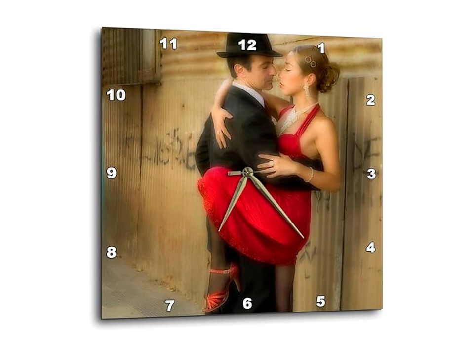 Argentina Buenos Aires Boca Tango Dancing Wall Clock 10 Inch Home Decor