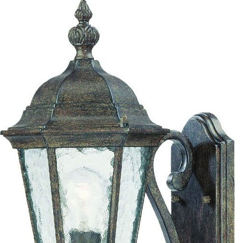 Homezia One Light Antique Black Carousel Lantern Wall Light