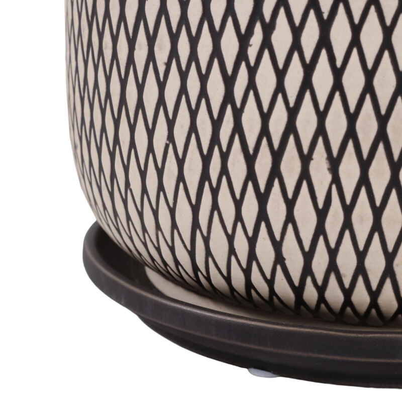 S/2 Mesh Look Saucer Planters image number 5