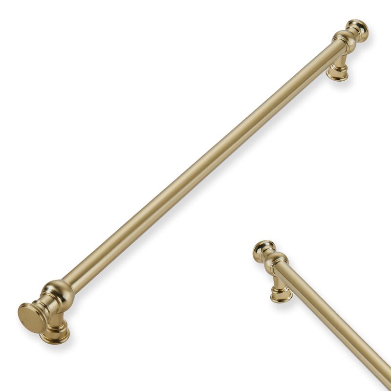 ZAUYX 5-Pack 10inch(256mm) Hole Center Champagne Bronze Cabinet Pulls Solid Heavy Duty Kitchen Cabinet Hardware for Cupboard Dra