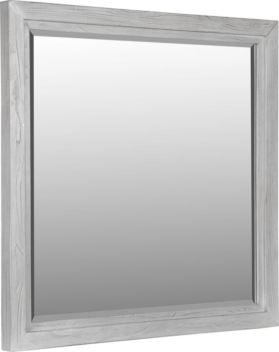 Boho Chic Plain Mirror in Washed White