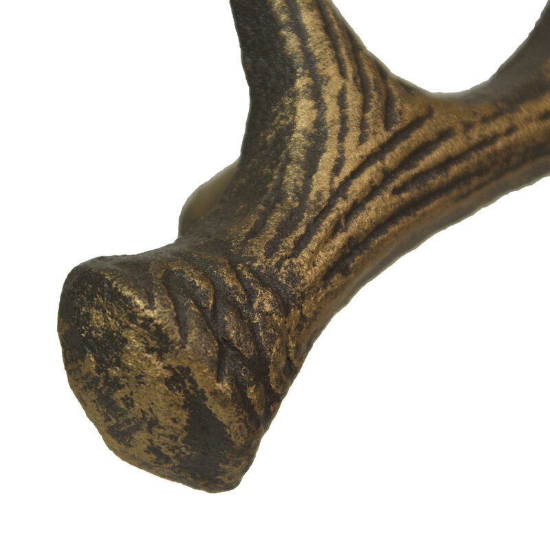 Set of 6 Antique Bronze Finish Cast Iron Deer Antler Drawer Pulls &ndash; Perfect for Cabinets and Dressers, 6.25 Inches Long, Ideal for Western-inspired Homes image number 4