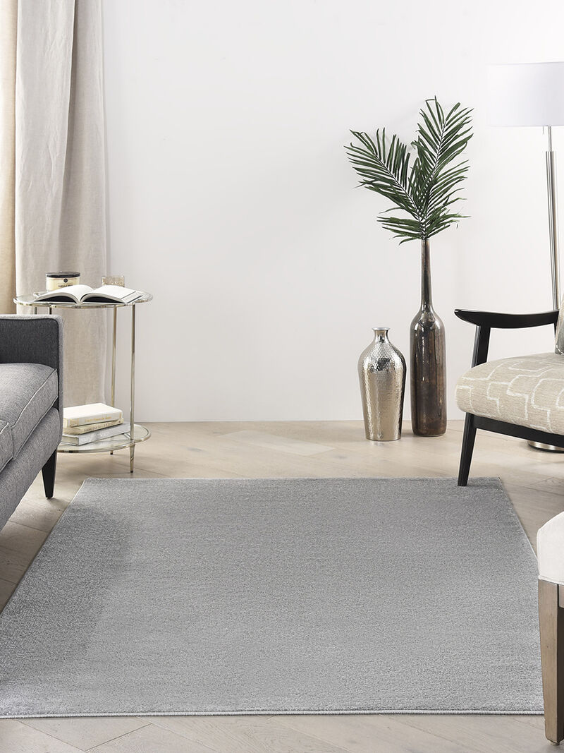 Nourison Essentials NRE01 Silver/Gray 5' x 7' Rug image number 9