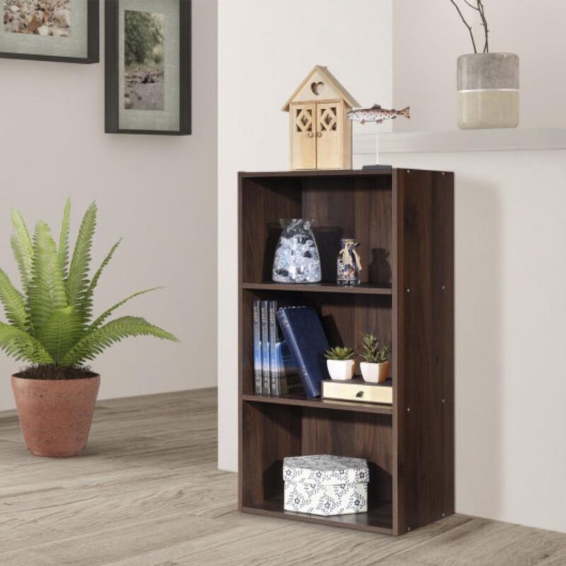 Cube Bookcase 3-Tier with Adjustable Shelves for Office or Home image number 2