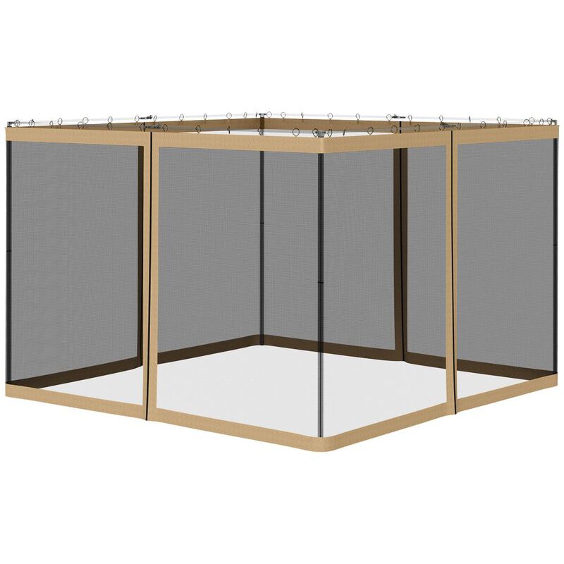Hivvago 10x10 Canopy Tent Mesh Sidewall with Zipper image number 7
