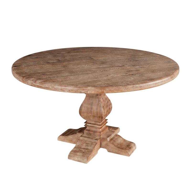 Starlight Canyon Home 49 Inch Round Dining Table with Solid Wood Top, Dining Room Table, Antique Oak image number 0