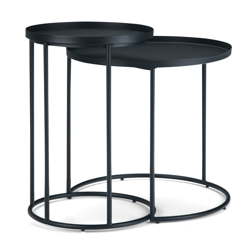 Monet Metal 2 Pc Nesting Table