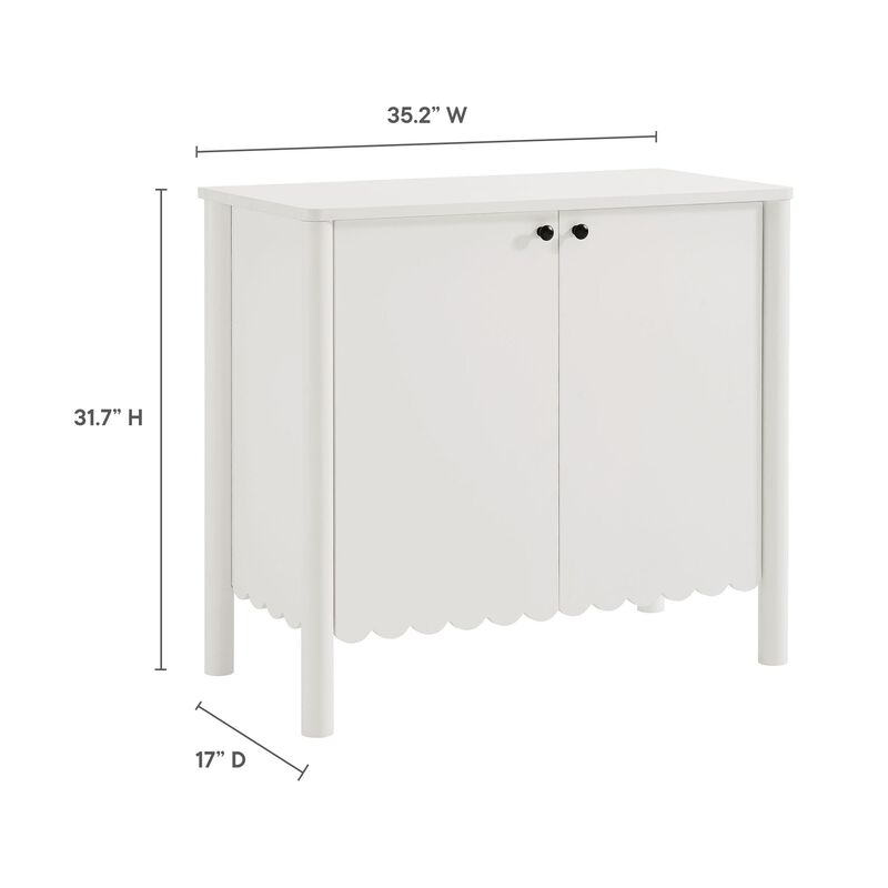 Modway Emmeline 2-Door Scalloped Sideboard in Light Gray image number 2