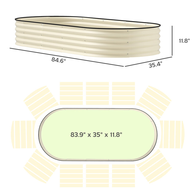 Hivvago 2-Piece Raised Garden Bed Set with Metal Stakes image number 2