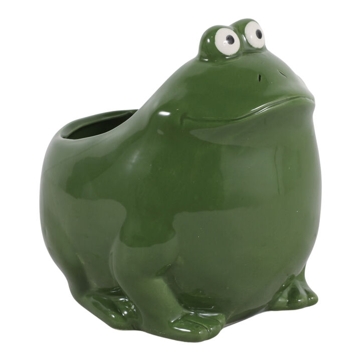 6" Dark Green Frog Candle
