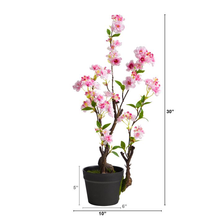 HomPlanti 2.5" Cherry Blossom Artificial Plant
