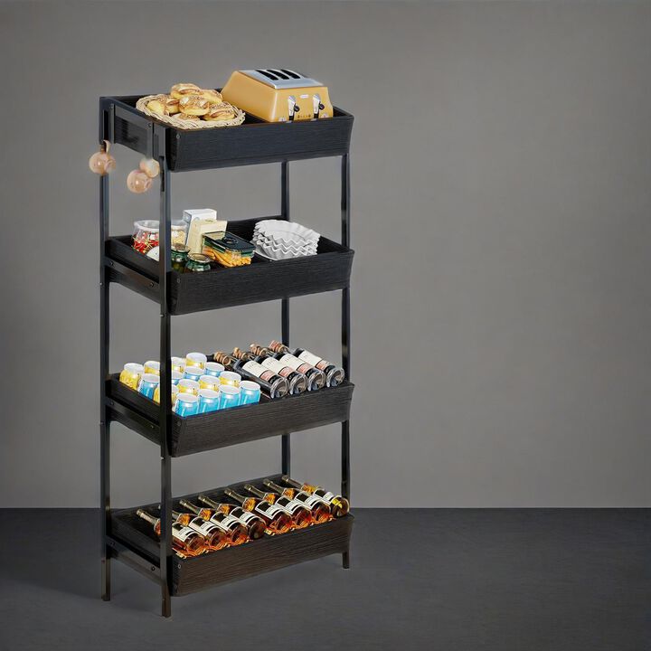 Multi-Tier Storage Rack, Space-Saving Organizer for Home, Garage, or Office