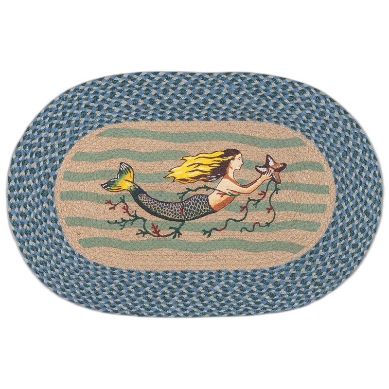 Earth Rugs Op-245 Mermaid Oval Patch 20 X 30 image number 0