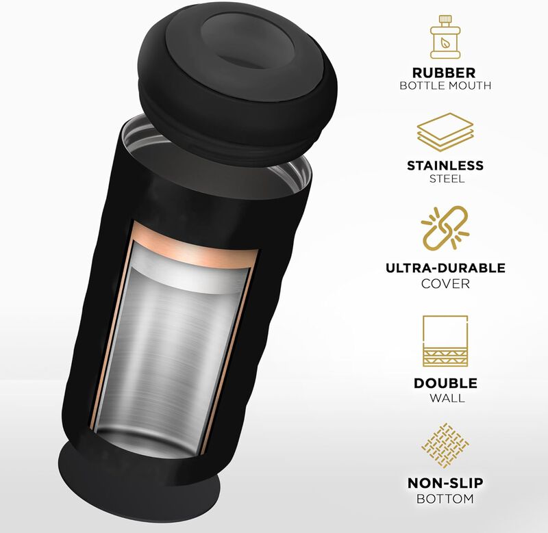 UMIEN | Premium Double Walled Wine Bottle Chiller | 750 mL Vacuum Insulated Wine Cooler