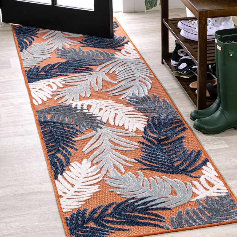 Montego High-Low Tropical Palm Area Rug