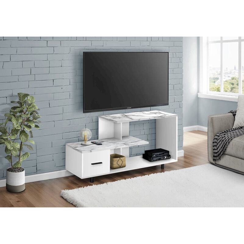 Tv Stand, 48 Inch, Console, Media Entertainment Center, Storage Drawer