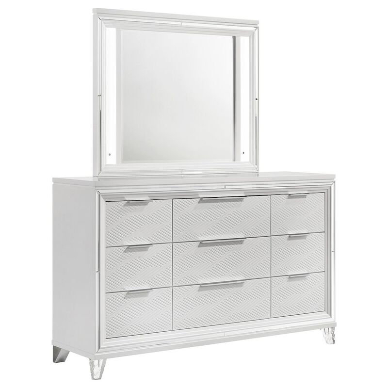 Coaster Co. of America Marmore 9-drawer Dresser and LED Mirror White image number 0