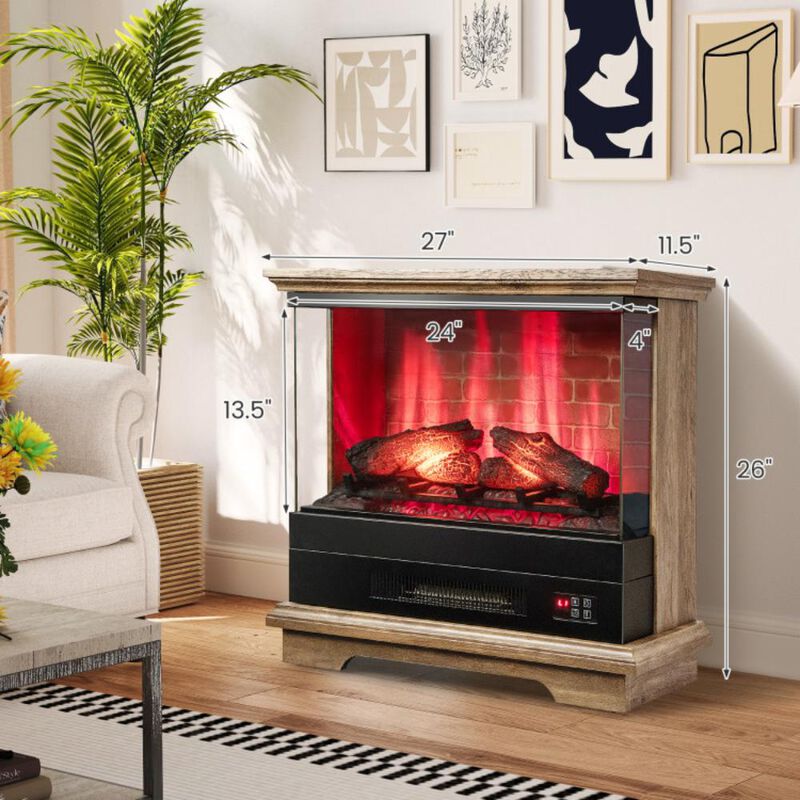 Hivvago Freestanding Fireplace with Remote Control
