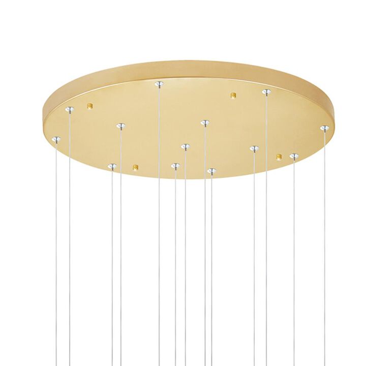 Andes LED Multi Light Pendant With Satin Gold Finish