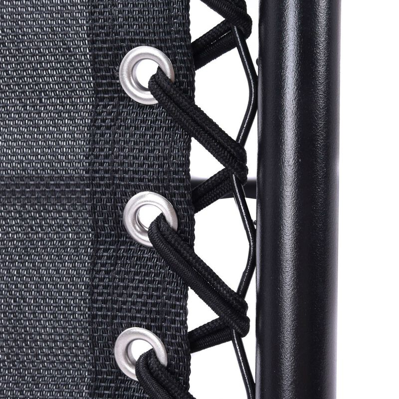 Hivvago Set of 2 Black Folding Outdoor Zero Gravity Lounge Chair Recliner