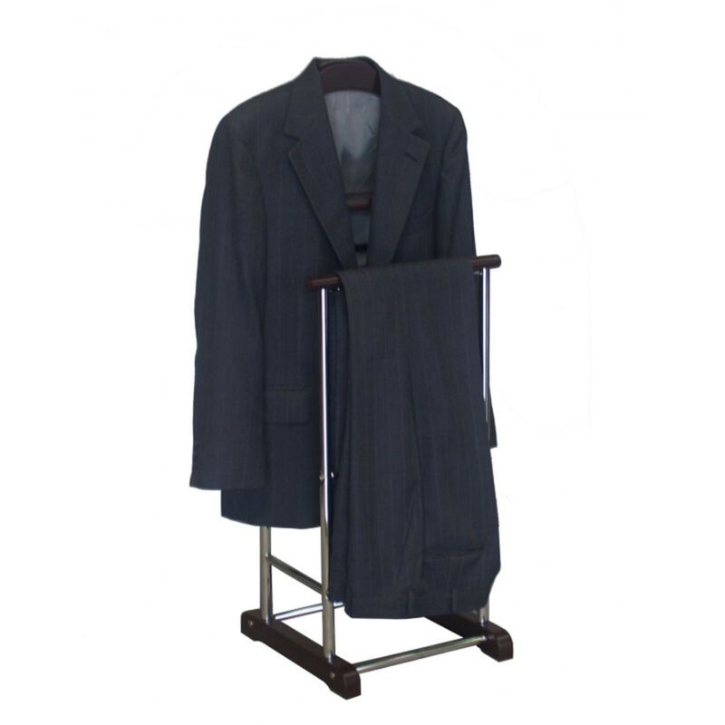 Proman Products Metal Frame Fuji Twin Men's Suit Valet Stand - Walnut