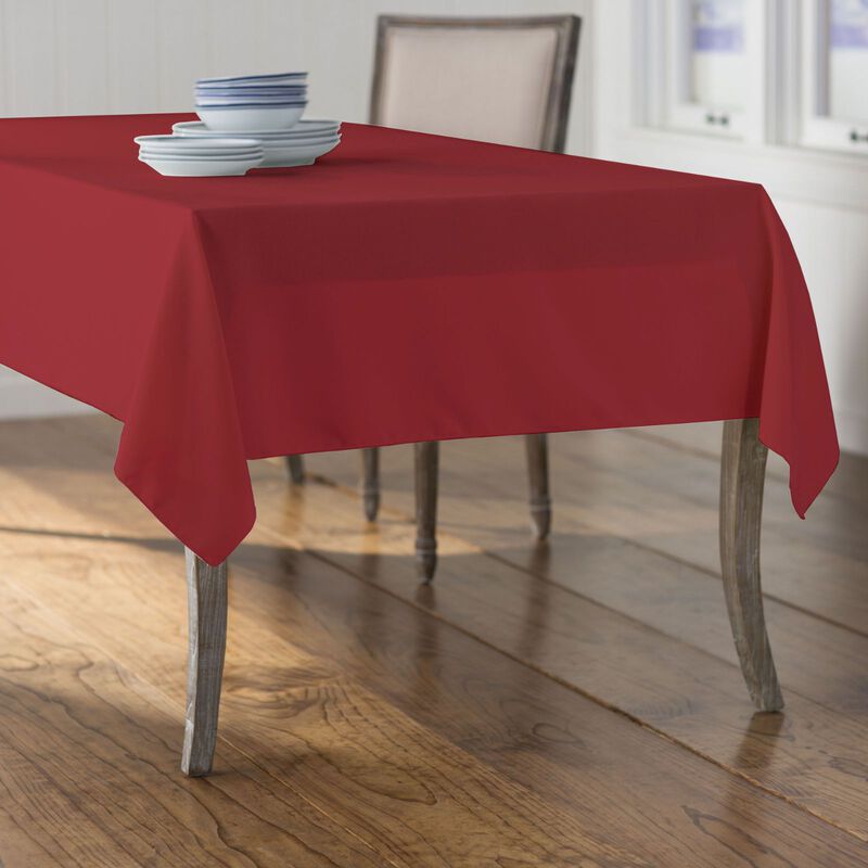 Polyester Poplin Tablecloth 60x90 Inch Dining Table Cover image number 2