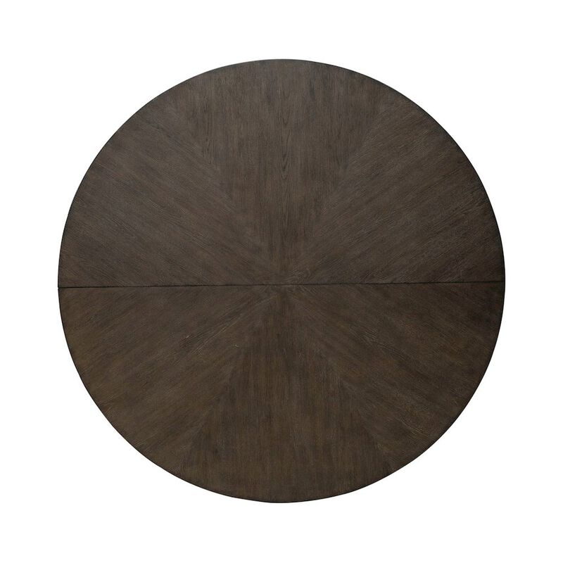 Liberty Furniture Cascade Pedestal Table for Dining Room with Removable Leaf - Satin Espresso Oak image number 4