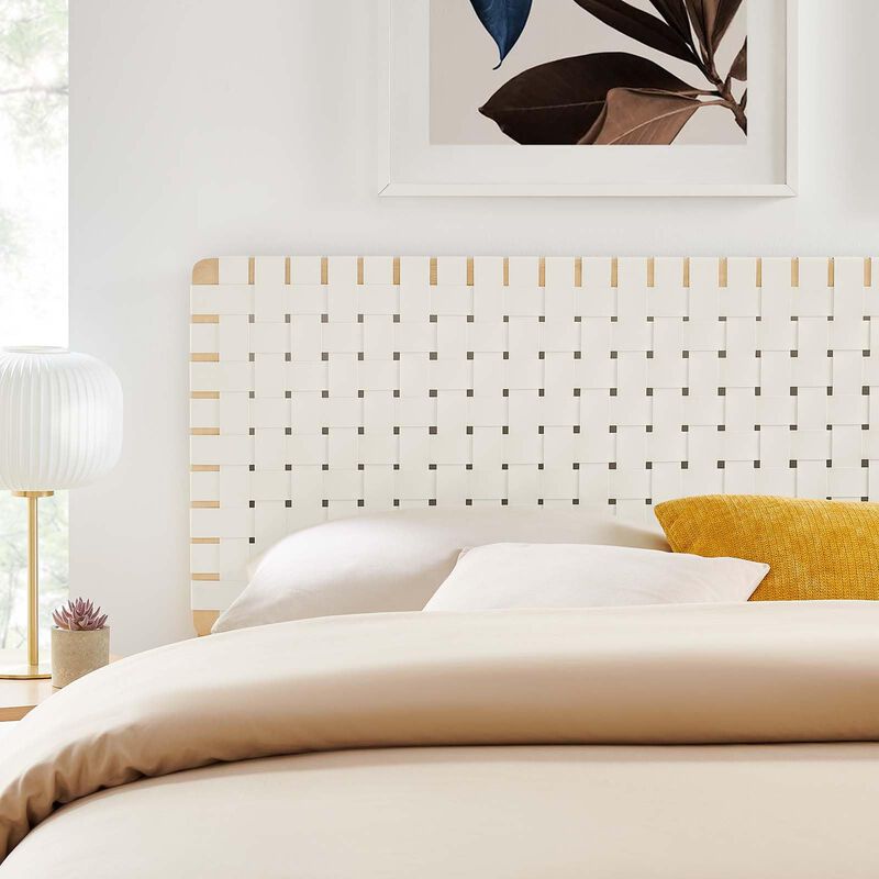 Sparta Weave Vegan Leather King Headboard image number 4