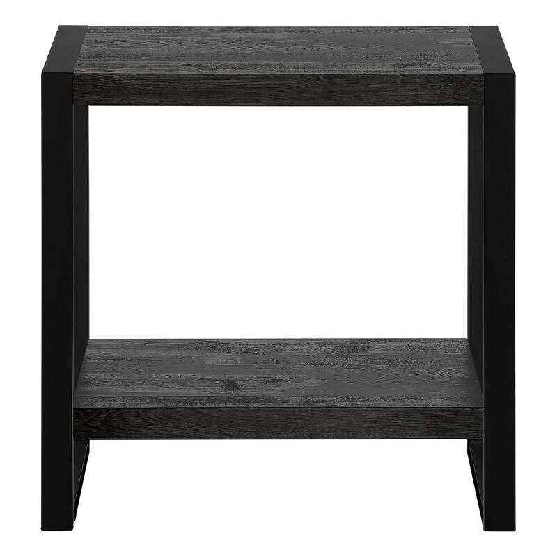 Accent Table, Side, End, Nightstand, Lamp, Living Room, Bedroom, Black Laminate
