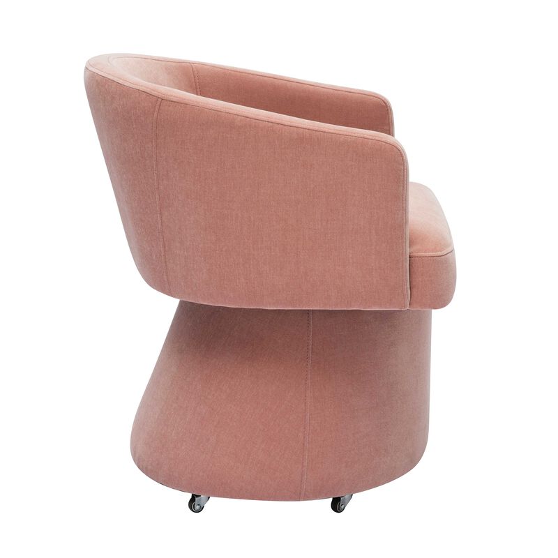 Kristen Pink Rolling Desk Chair image number 5