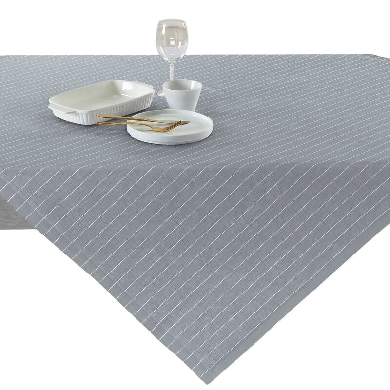 Linen Table Throw - Pinstripe