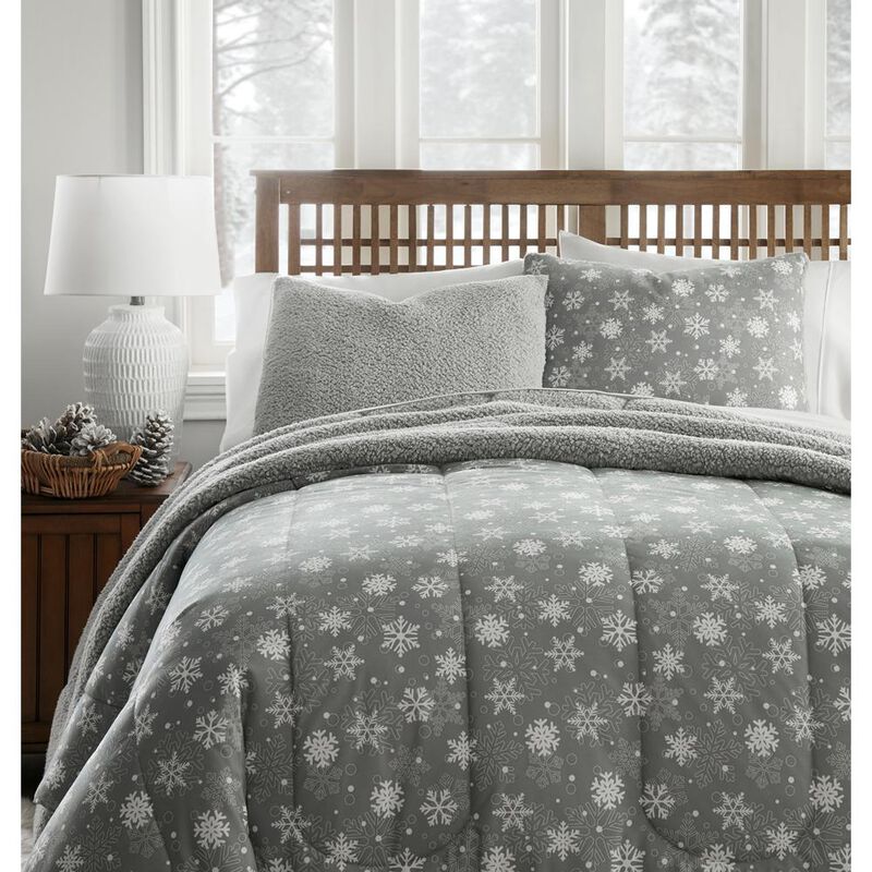 Micro Flannel Reverse to Sherpa Comforter Set