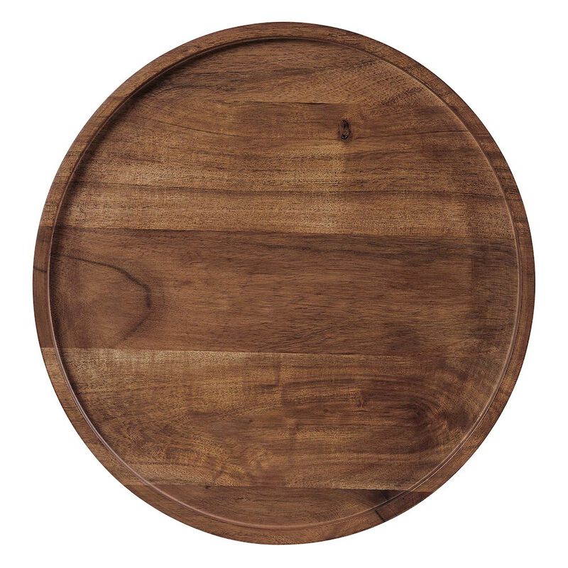 Amina Round Acacia Wood Side Table image number 5