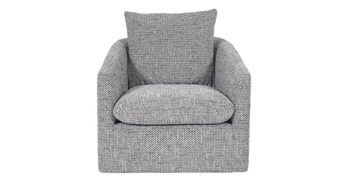 Jennie Gray Swivel Chair in Dusk