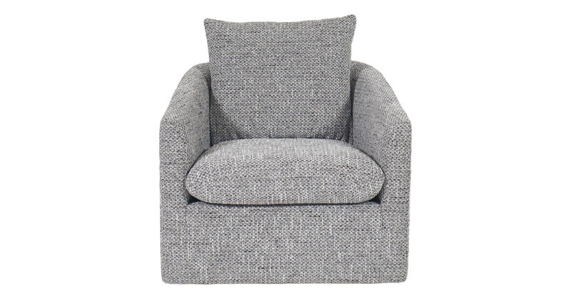Jennie Gray Swivel Chair in Dusk image number 0