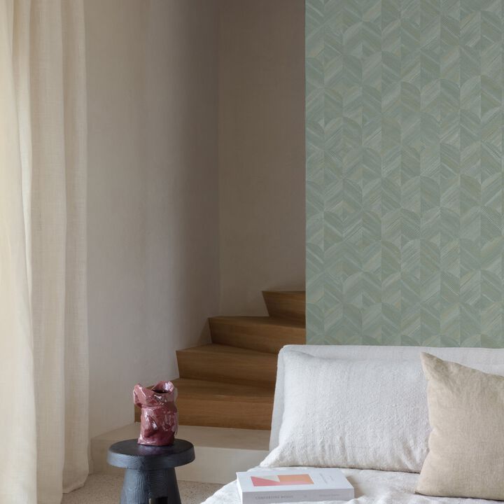 Surfaces Geometric All-over Blue Wallpaper SF3212