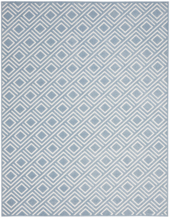 HomeRoots 8' X 10' Blue Geometric Area Rug