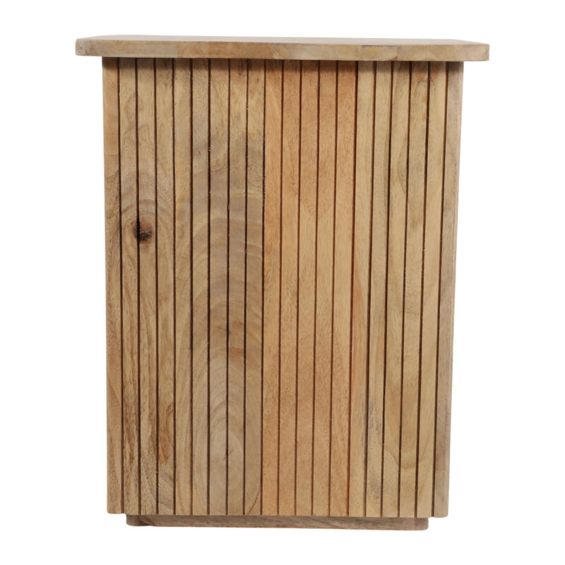 20" Square Ribbed Accent Table image number 2