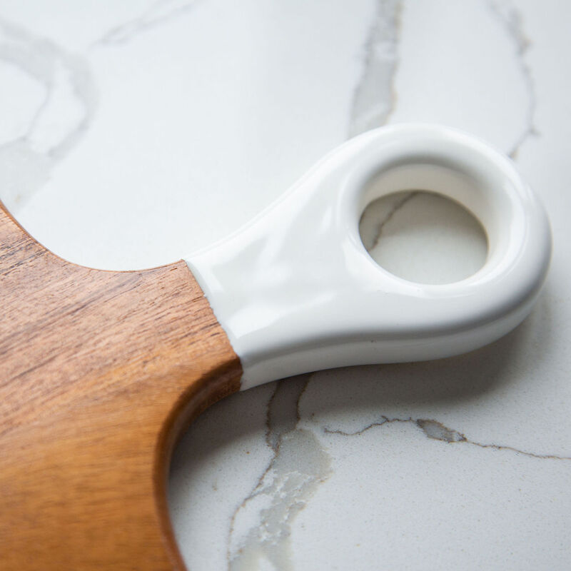 Jeanne Fitz Wood + White Collection Acacia Wood Charcuterie Board - Square image number 3