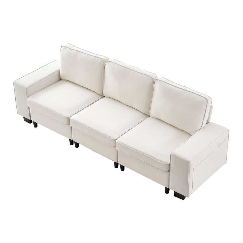 Modern 3-Seater Modular Sofa, Comfy Deep Seat Couch with Storage for Living Room image number 8